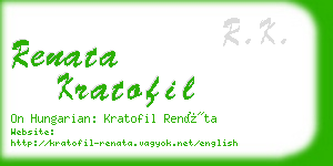 renata kratofil business card